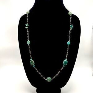 Studio Barse Natural Turquoise Southwestern Style Long Necklace